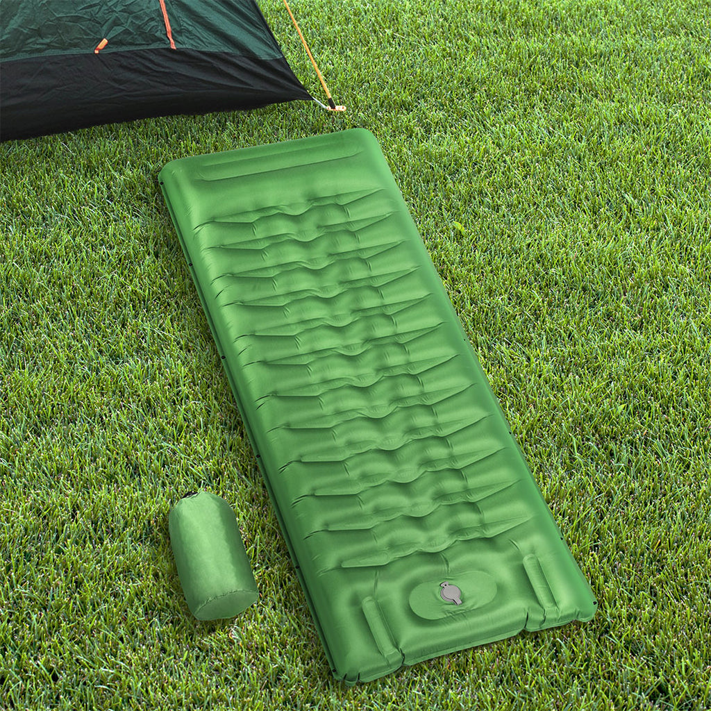 Mountview Sleeping Mat Air Bed Pad Caming Single Green