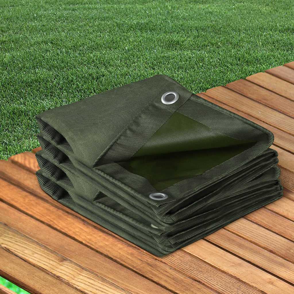 Polyester Canvas Tarp Tarpaulin Sun 3x3 Meter Green