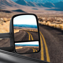 Galvan 2x Extendable Towing Mirrors Matte Black