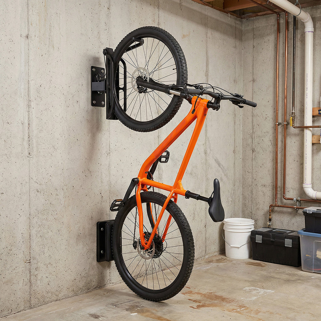 Monvelo Bike Wall Mount Swivel Bike Stand 4 PCS Vertical Rack Garage Apartment