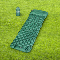Mountview Sleeping Air Pad Inflatable Camping Mat Single Green