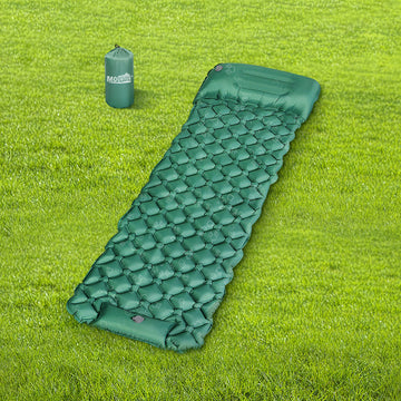 Mountview Sleeping Air Pad Inflatable Camping Mat Single Green