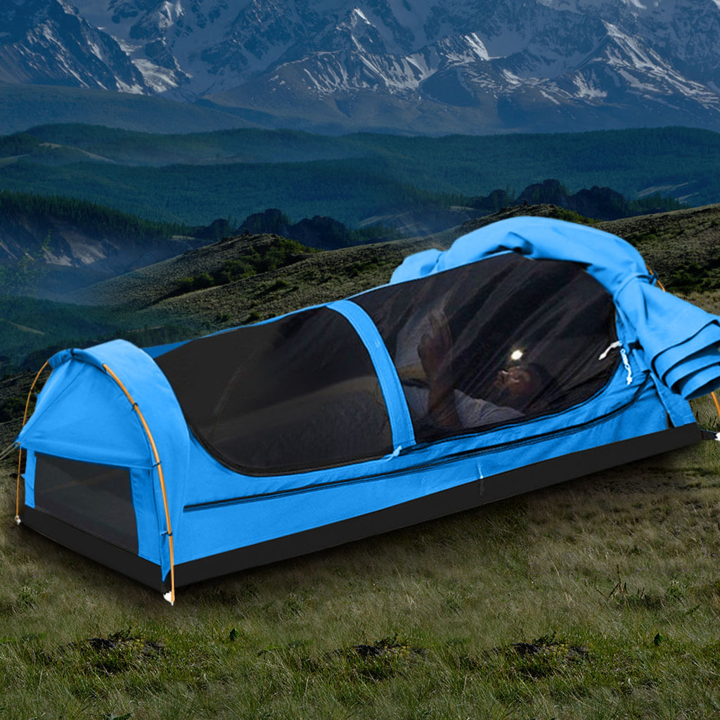 Mountview Double Swag Camping Swags Navy