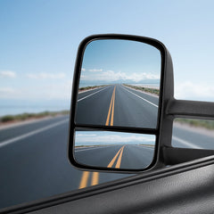 Galvan 2x Extendable Towing Mirrors Matte Black