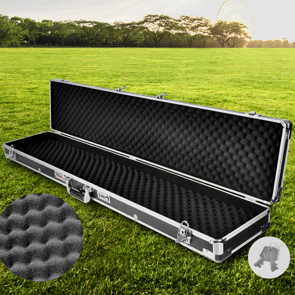 Gun Case Portable Hard Aluminium Double