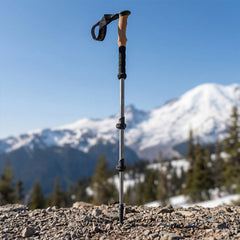 Mountview 2 Pcs Hiking Trekking Poles Walking Stick Adjustable Lightweight Grey