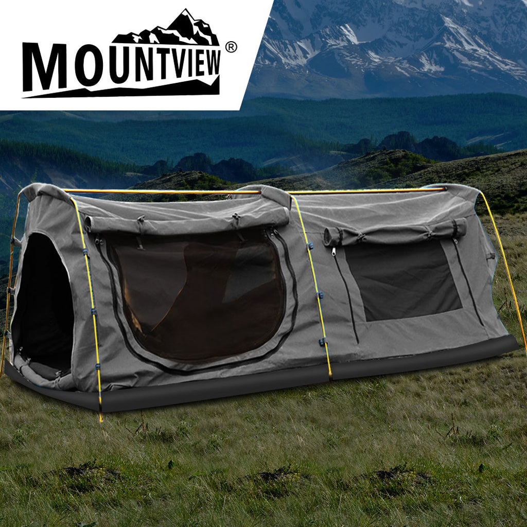 Mountview King Single Swag Camping Swag Grey