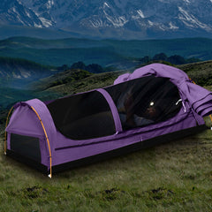 Mountview King Single Swag Camping Swags Purple