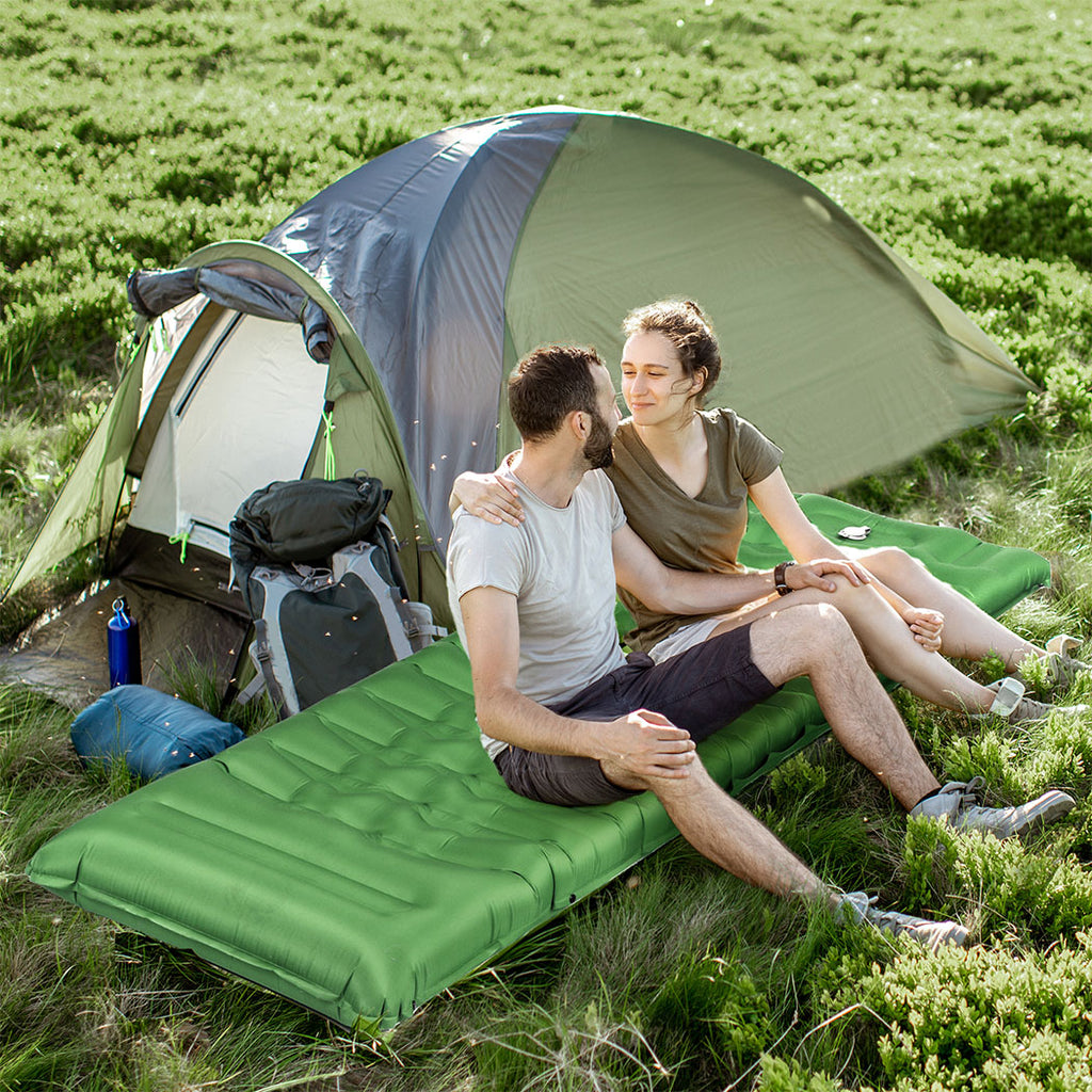 Mountview Sleeping Mat Air Bed Pad Caming Single Green