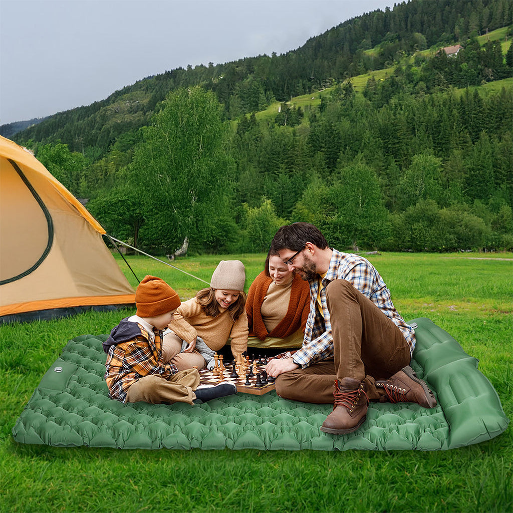 Mountview Sleeping Pad Inflatable Camping Double Green