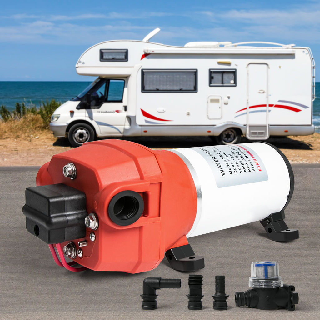 Traderight 12V Caravan Water Pump 40PSI Self-Priming
