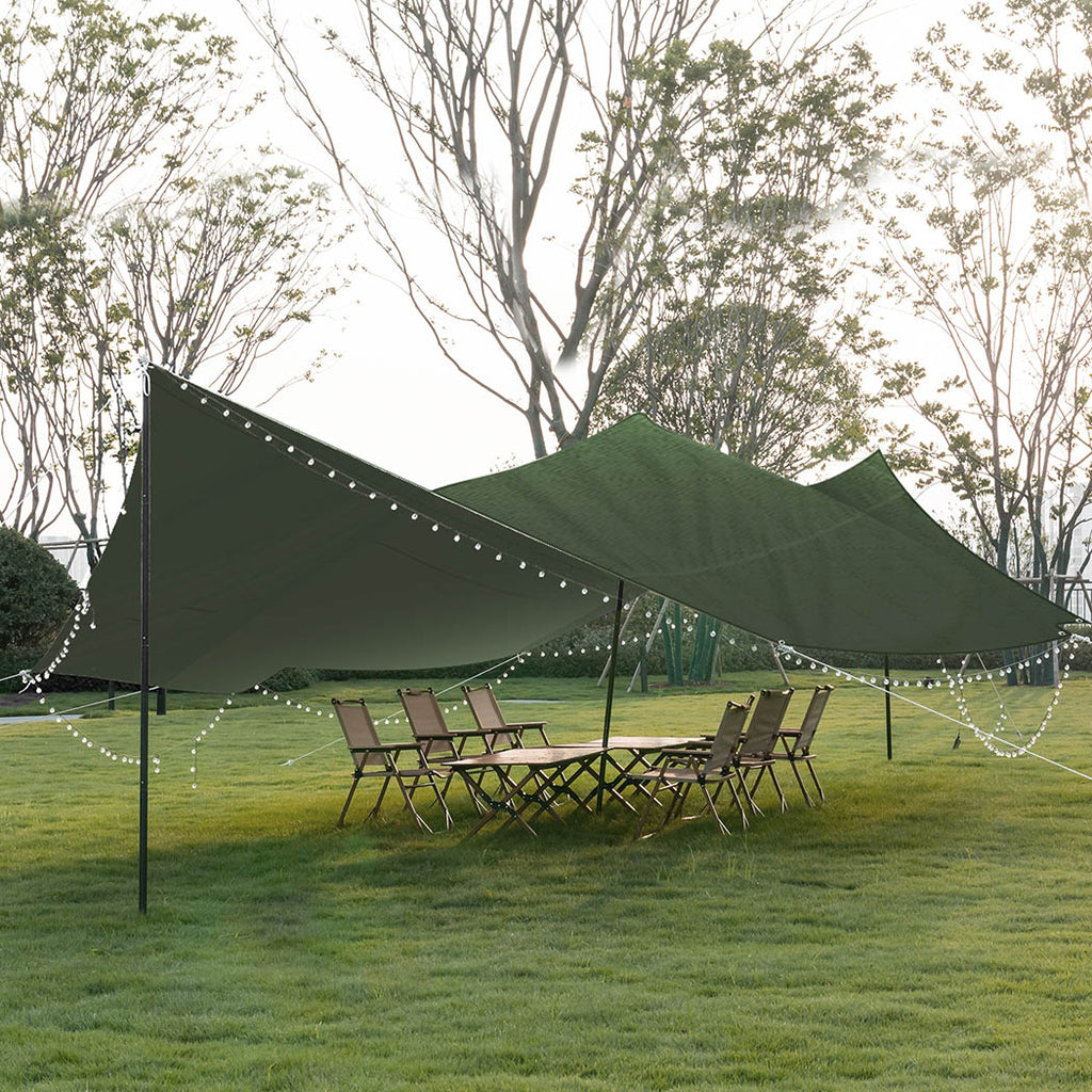 Polyester Canvas Tarp Tarpaulin Sun 2x3 Meter Green