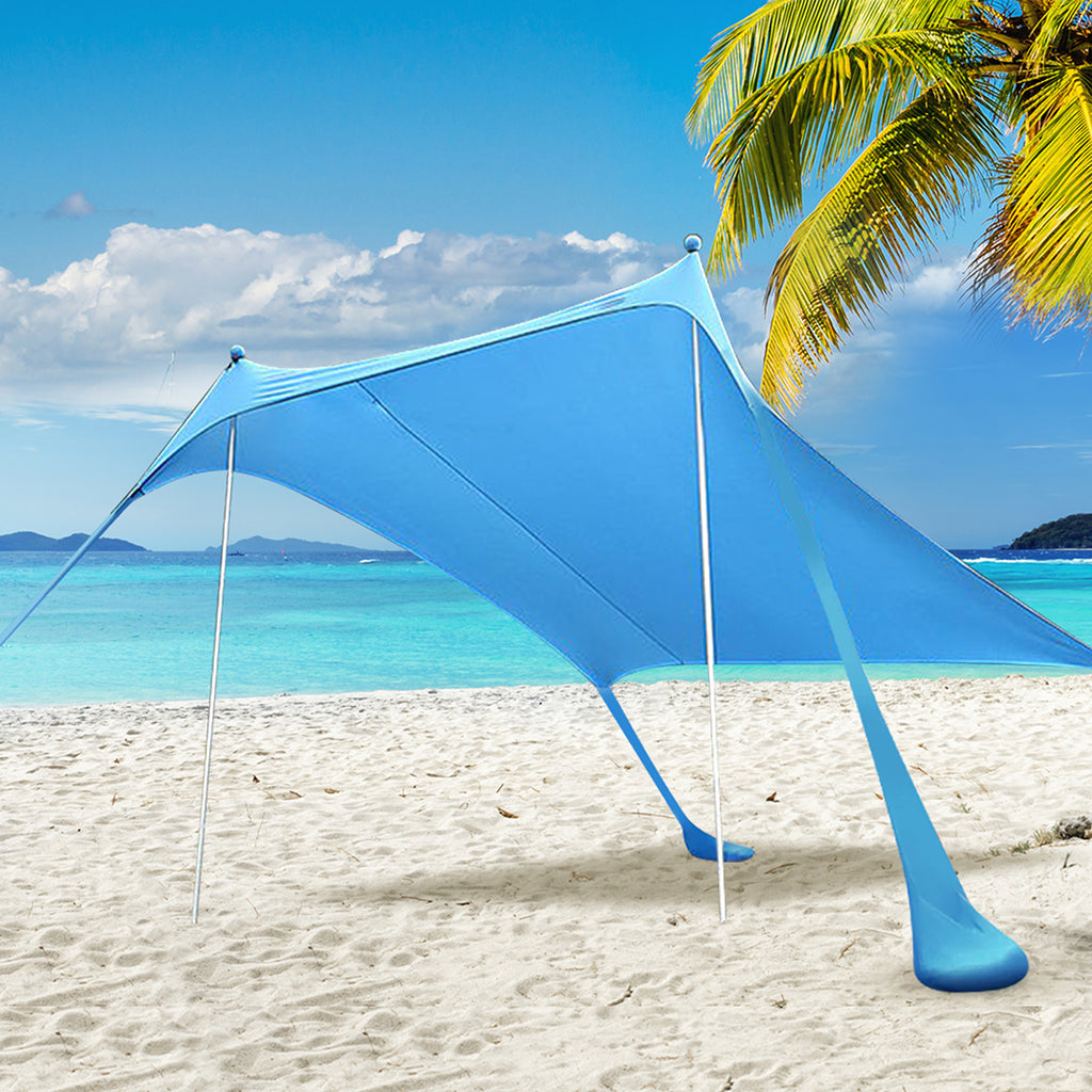 Mountview Beach Tent Canopy 210x210cm Sun Shade Shelter Blue