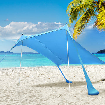 Mountview Beach Tent Canopy 210x210cm Sun Shade Shelter Blue