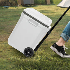 Mountview Cooler Ice Box 27L/43L Portable Chest Trolly For Camping BBQ Picnic White
