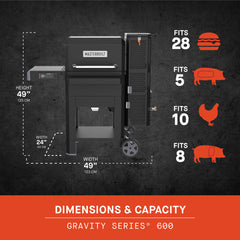 Masterbuilt Gravity Series™ 600 Digital Charcoal Grill + Smoker