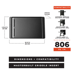 Masterbuilt Reversible Griddle Insert for GS600 & 800