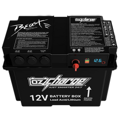 12V Beast Battery Box with 30A DC DC / Solar MPPT Charger by Ozcharge