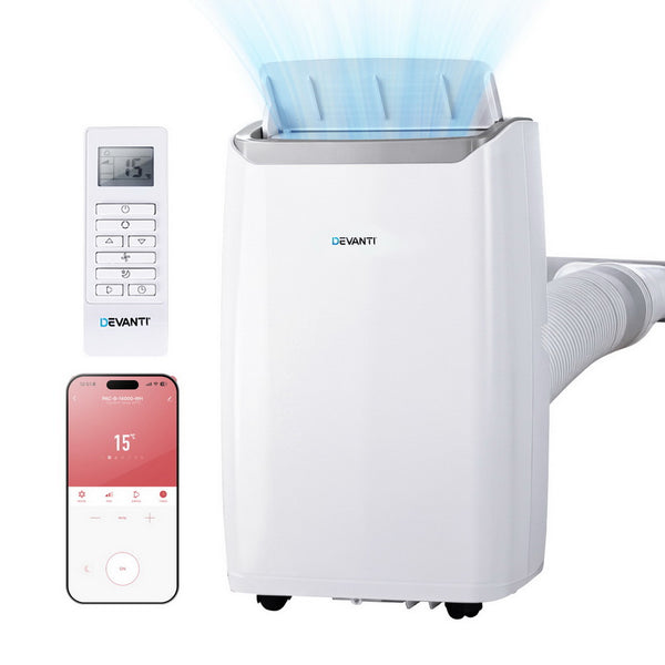 Devanti Portable Air Conditioner Dehumidifier Fan 14000BTU