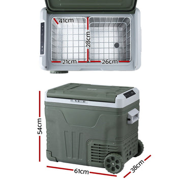 Glacio 50L Portable Fridge Freezer with Wheels 12V/24V/240V