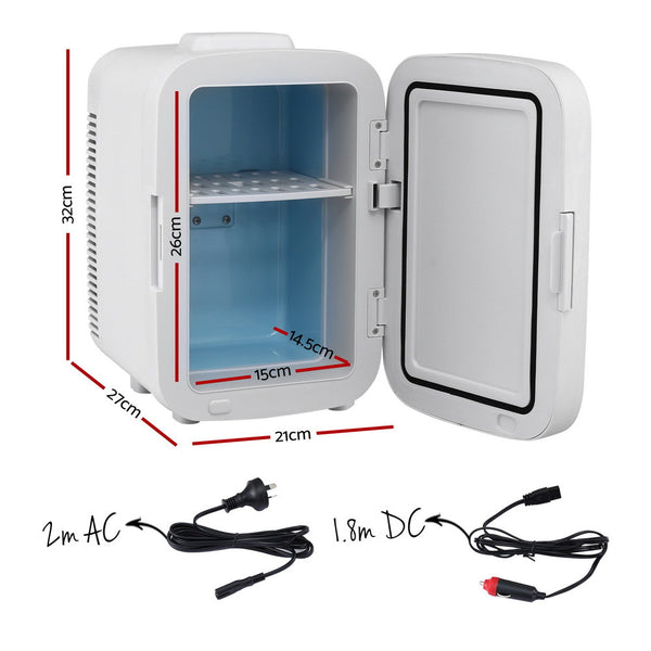 Glacio 13L Portable Mini Fridge Cooler and Warmer 12V/240V - White