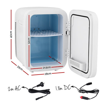 Glacio 22L Portable Mini Fridge Cooler and Warmer 12V/240V - White