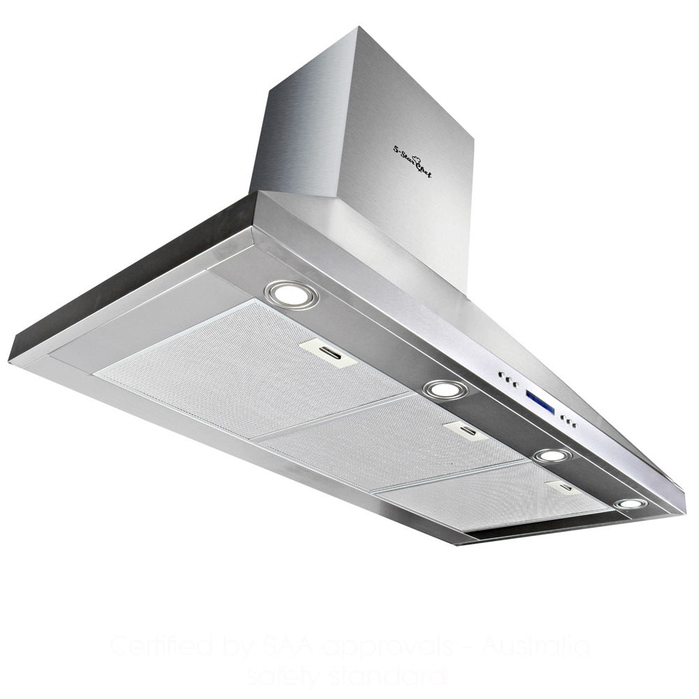 Devanti 1200mm Range Hood 120cm BBQ Commercial Rangehood – stainless steel wall-mount canopy