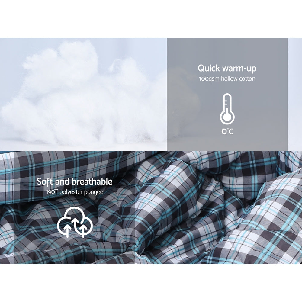 Weisshorn Single Thermal Sleeping Bag 0°C - Grey