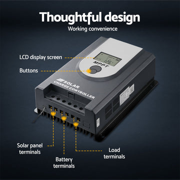 Giantz 50A MPPT Solar Charge Controller 12V/24V with Bluetooth