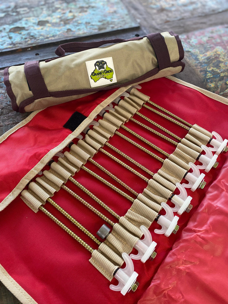 GLOW IN THE DARK! 16 Piece Screw In Tent Pegs by Cranky Croc