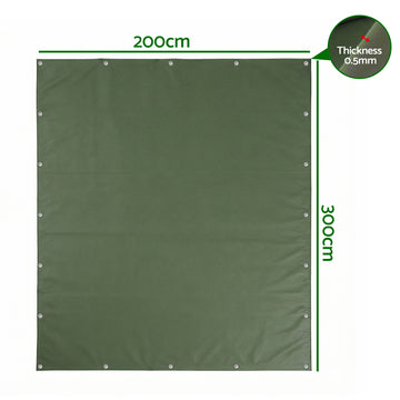 Instahut 2 x 3m Heavy Duty Canvas Tarp 600GSM