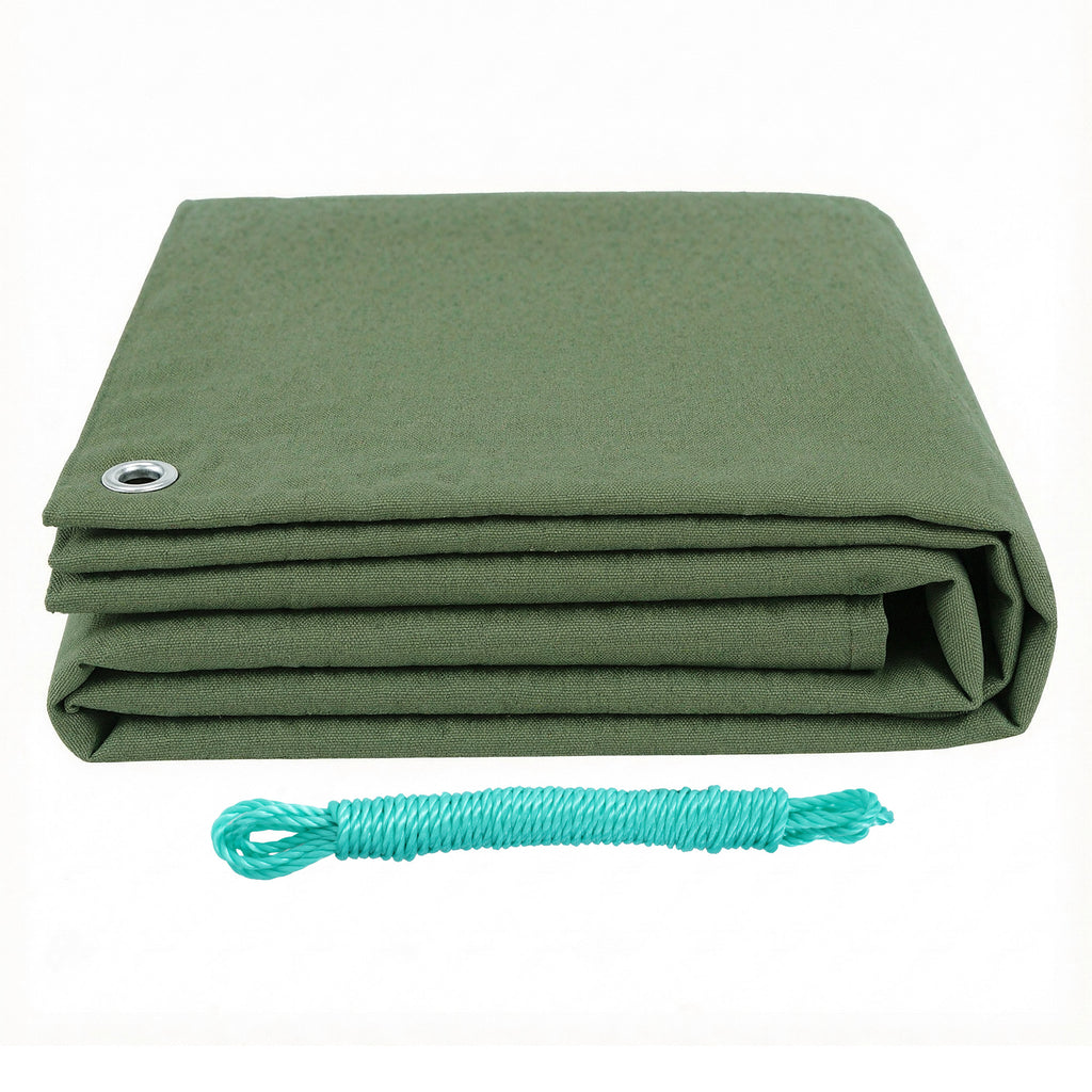 Instahut 2 x 3m Heavy Duty Canvas Tarp 600GSM