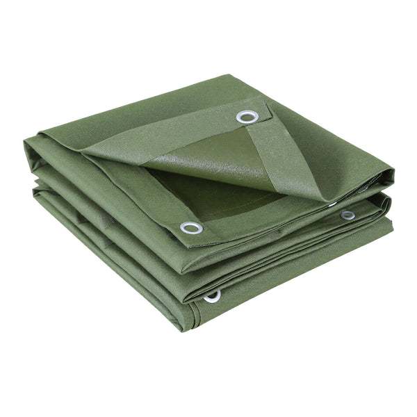 Instahut 3 x 4m Heavy Duty Canvas Tarp 600GSM