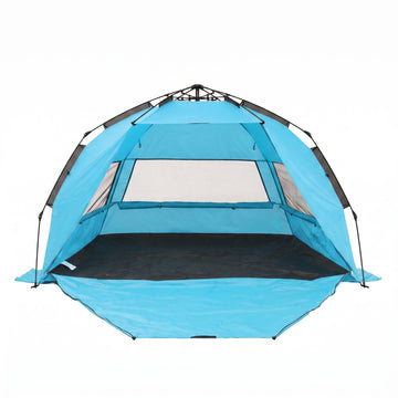 Weisshorn 3-4 Person Pop Up Beach Tent UPF 50 - Blue
