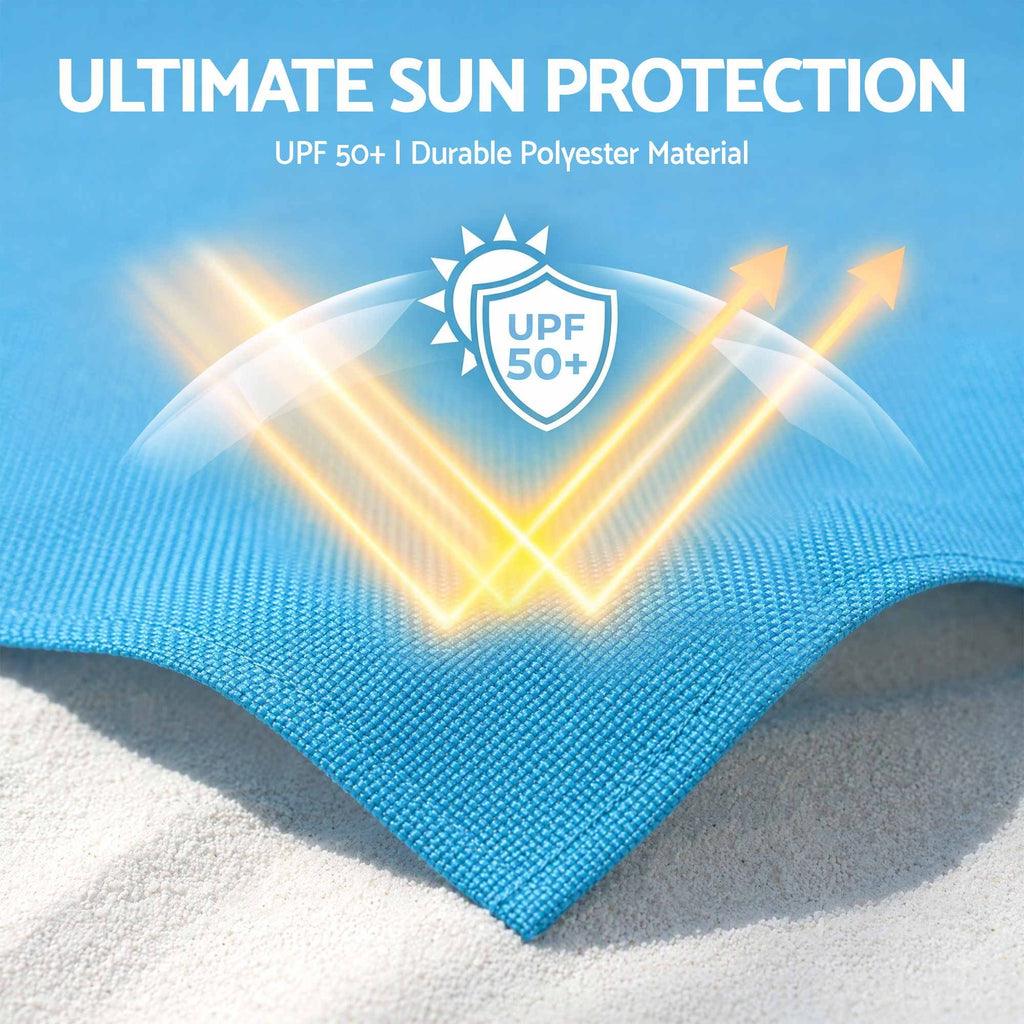 Weisshorn 3x3m Beach Sun Shelter UPF 50+ (Up to 8 People)