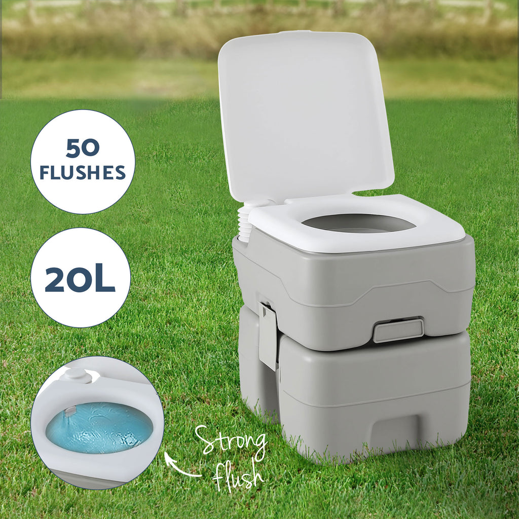 Weisshorn 20L Portable Camping Toilet with Shower and Change Tent