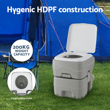 Weisshorn 20L Portable Camping Toilet with Shower and Change Tent