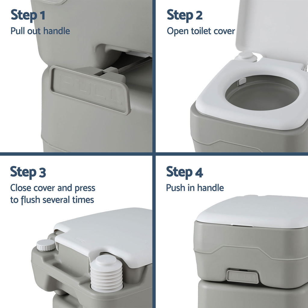 Weisshorn 20L Portable Camping Toilet with Shower and Change Tent