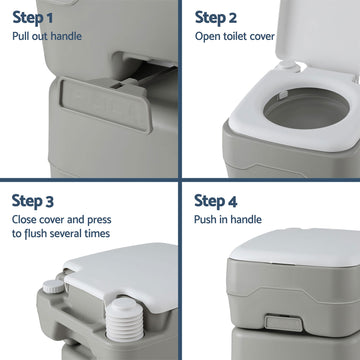 Weisshorn 20L Portable Camping Toilet with Shower and Change Tent