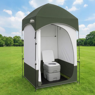 Weisshorn 20L Portable Camping Toilet with Shower and Change Tent