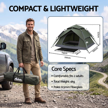 Weisshorn 2 Person Instant Pop Up Tent