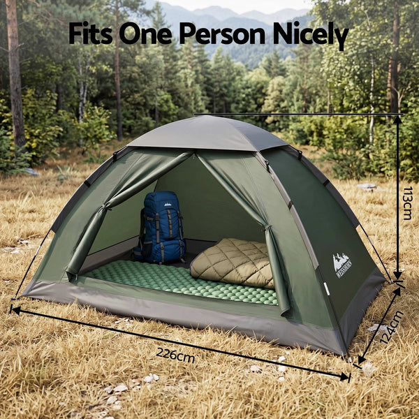 Weisshorn 1 Person Hiking Tent with Vestibule Porch