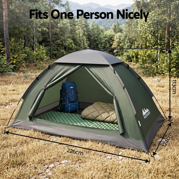 Weisshorn 1 Person Hiking Tent with Vestibule Porch