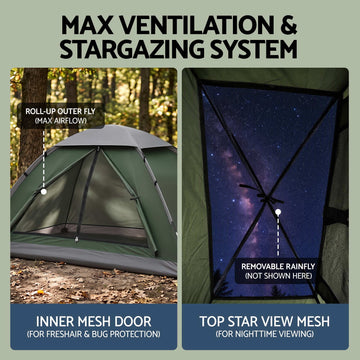 Weisshorn 1 Person Hiking Tent with Vestibule Porch