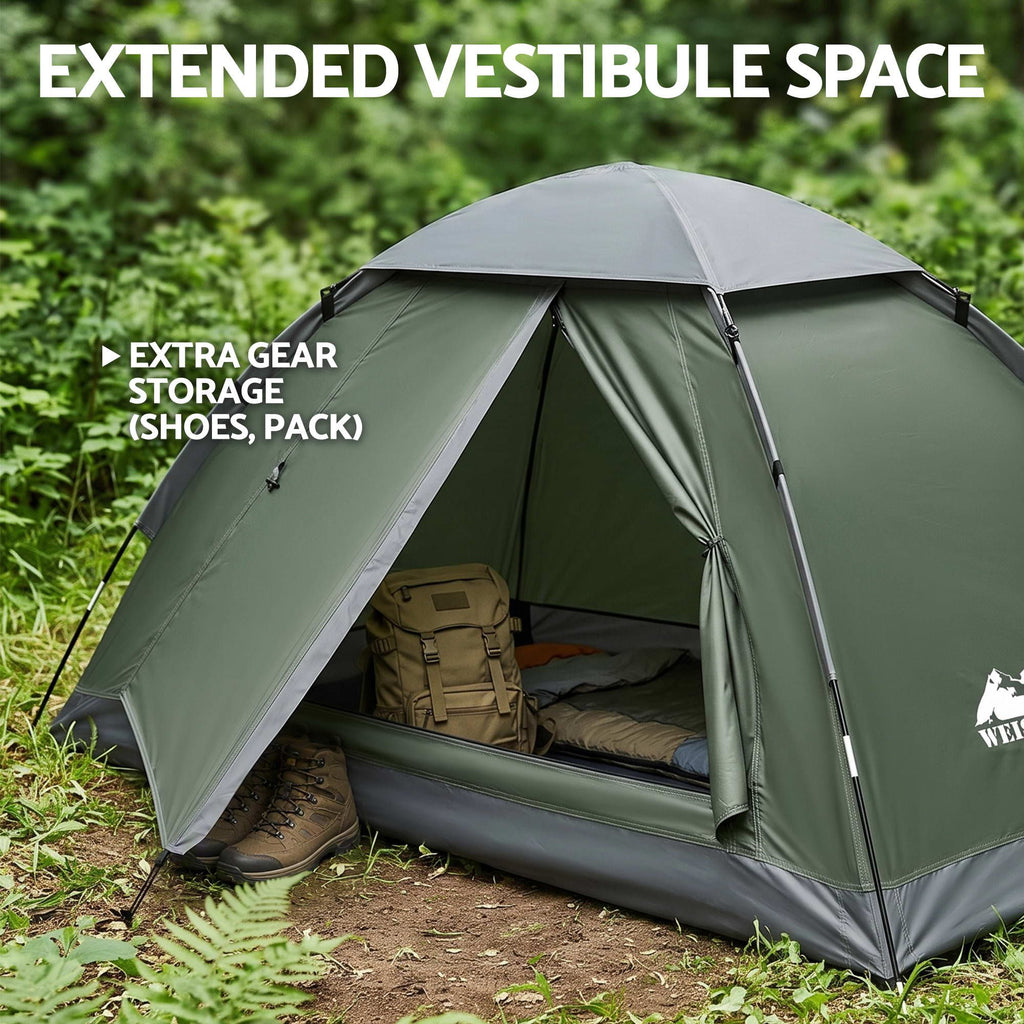 Weisshorn 1 Person Hiking Tent with Vestibule Porch