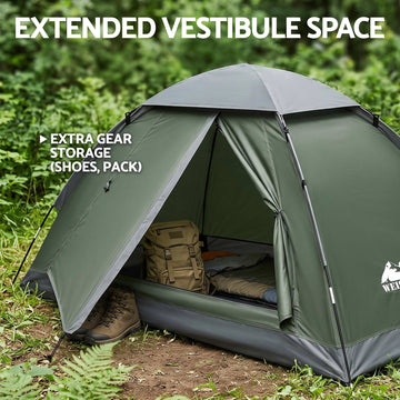 Weisshorn 1 Person Hiking Tent with Vestibule Porch