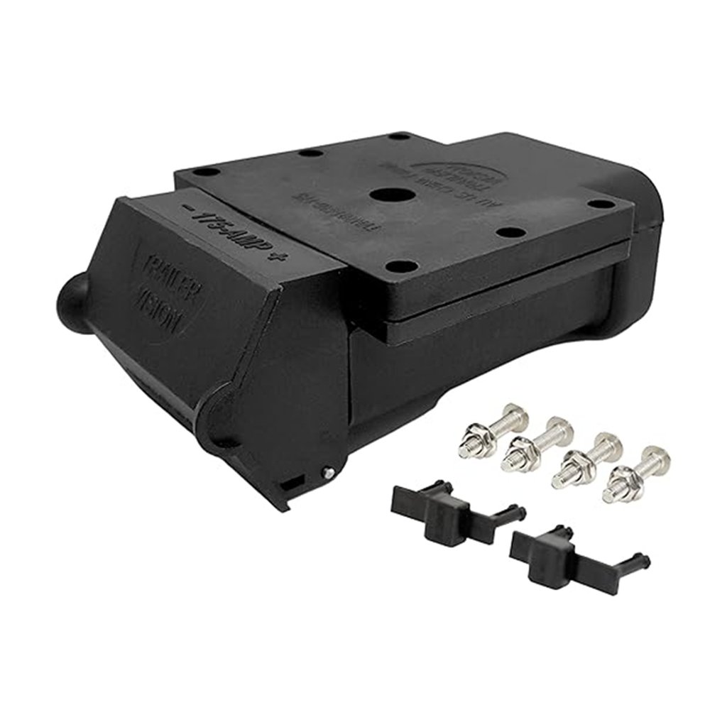 Trailer Vision 175A Black Exterior Connector Cover Assembly - Surface Mount