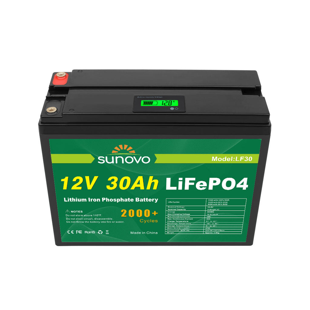 Samland 12V 30AH Deep Circle Lifepo4 Battery Rechargeable Lithium