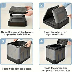 Portable Car Toilet with Integrated Waste Bin - Durable PP Material, Ideal for RVs, Outdoor Camping & Emergency Situations - Sleek Design with Ventilation Slits RV Toilets