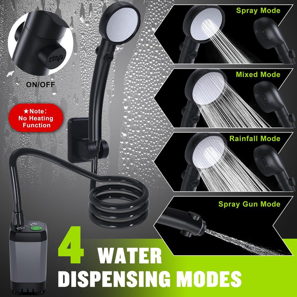 Rechargeable Portable Camping Shower Pump 6000mAh